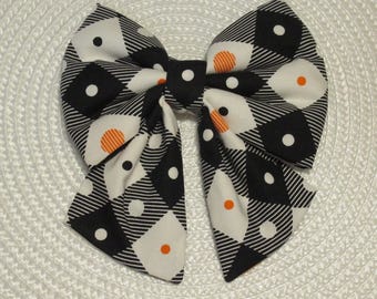 Halloween Party Plaid Lady Sailor Bow Tie: Easy Collar Attachment