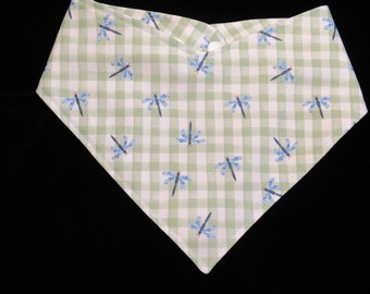 Sweet Summer Dragonflies Dog Bandana Pet Scarf with Adjustable Snaps