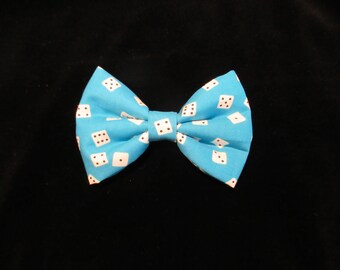 Lucky Dice Dog Cat Bow Tie: Easy Collar Attachment