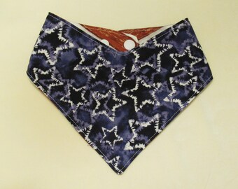 Freedom Dog Cat Bandana Reversible Patriotic Stars and Stripes Dog Pet Scarf Adjustable Snaps