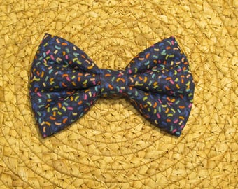 Party Celebration Confetti Dog Cat Bow Tie: Easy Collar Attachment