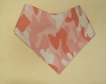 Dog or Cat Bandana Hot Pink Camouflage Pet Scarf with Adjustable Snaps