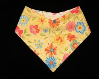 Here Comes the Sun Dog Cat Bandana Floral Pet Scarf with Adjustable Snaps