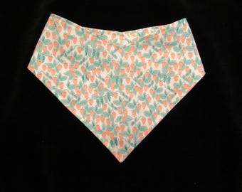 Rifle Paper Company Strawberry Fields Dog Cat Bandana: Adjustable KAM Snaps