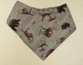 Dog or Cat Bandana Reversible Big Game Fall Pet Scarf with Adjustable Snaps