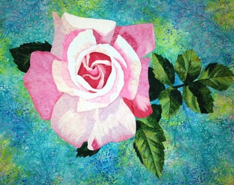 Rose Art Quilt Pattern by Lenore Crawford