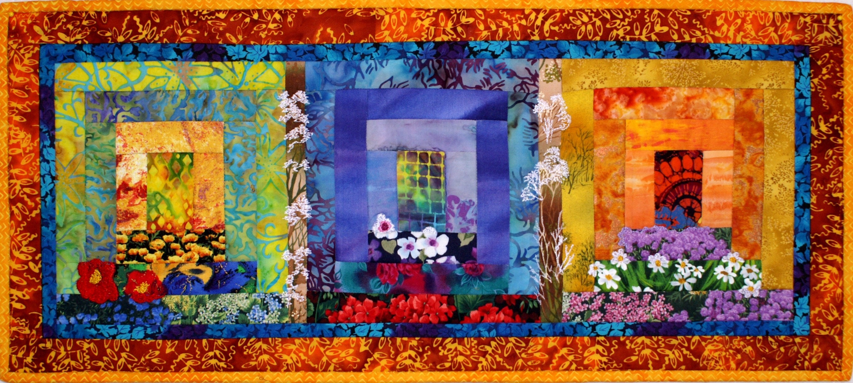 Myra's Window Boxes Art Quilt Technique by Lenore Crawford Etsy UK
