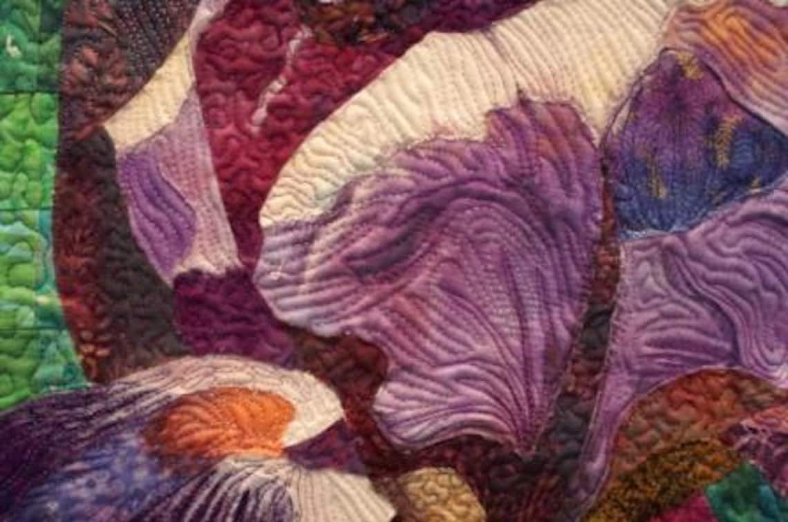 Bearded Iris Original Art Quilt by Lenore Crawford Etsy