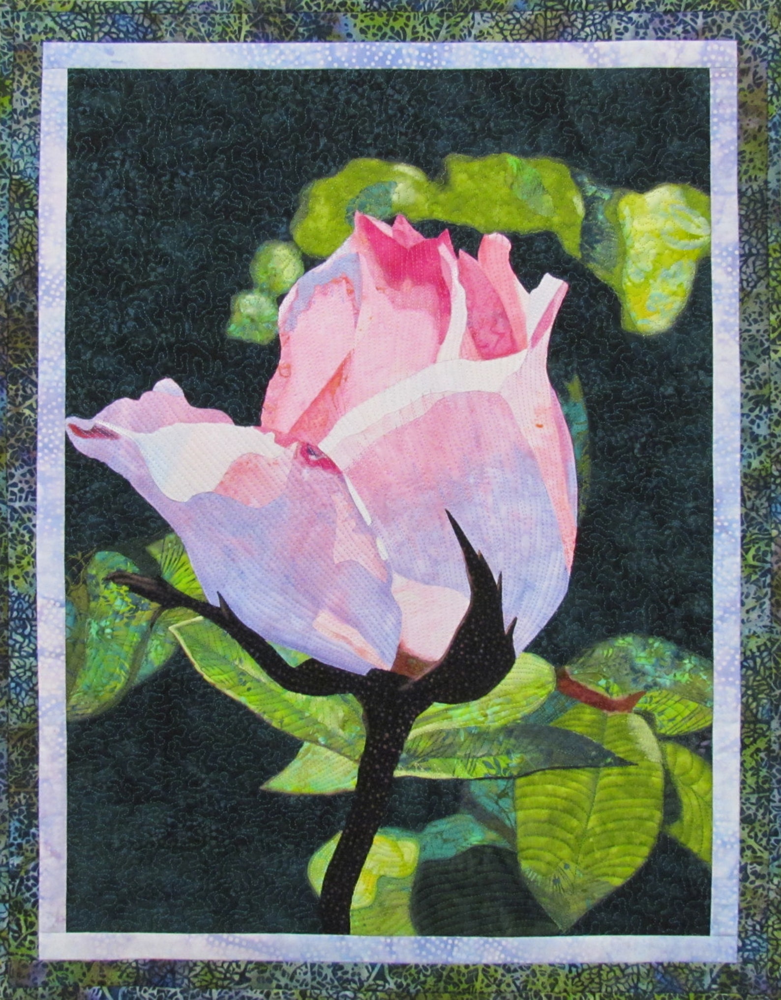 Rose Bud Art Quilt Pattern by Lenore Crawford Etsy