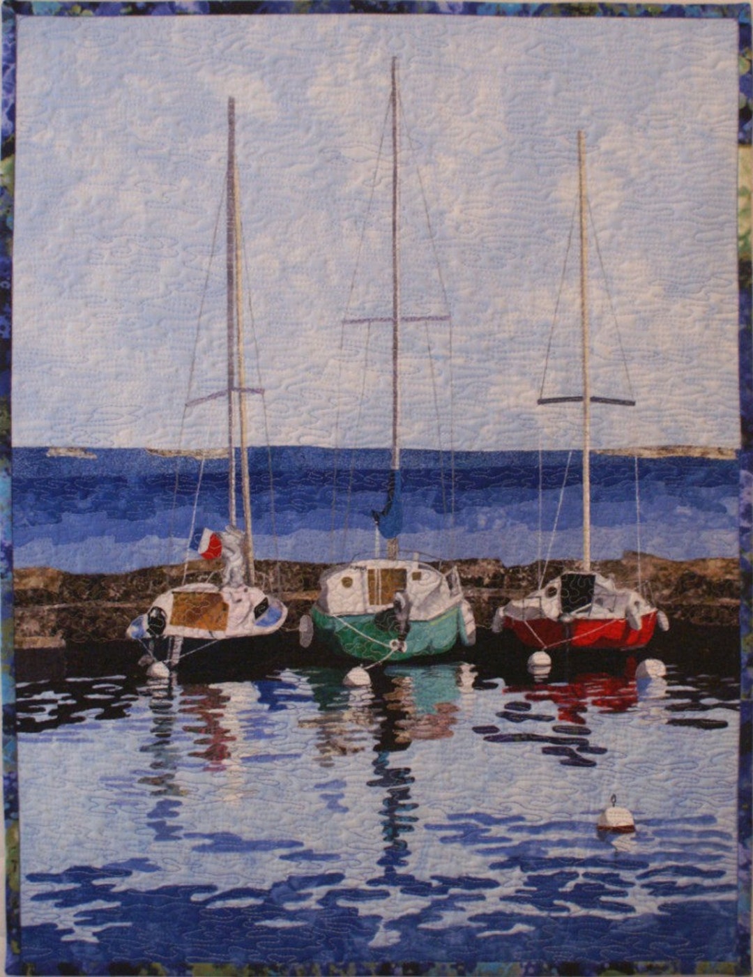 Sailboats Art Quilt Pattern by Lenore Crawford Etsy