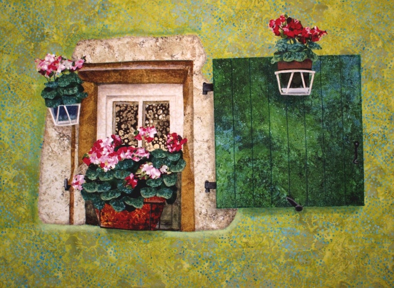 Window With Shutter Art Quilt by Lenore Crawford Etsy