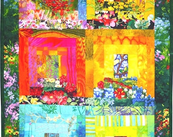 Myra's Window Boxes Art Quilt Technique by Lenore Crawford