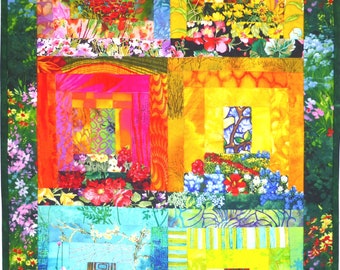 Myra&#39;s Window Boxes Art Quilt Technique by Lenore Crawford