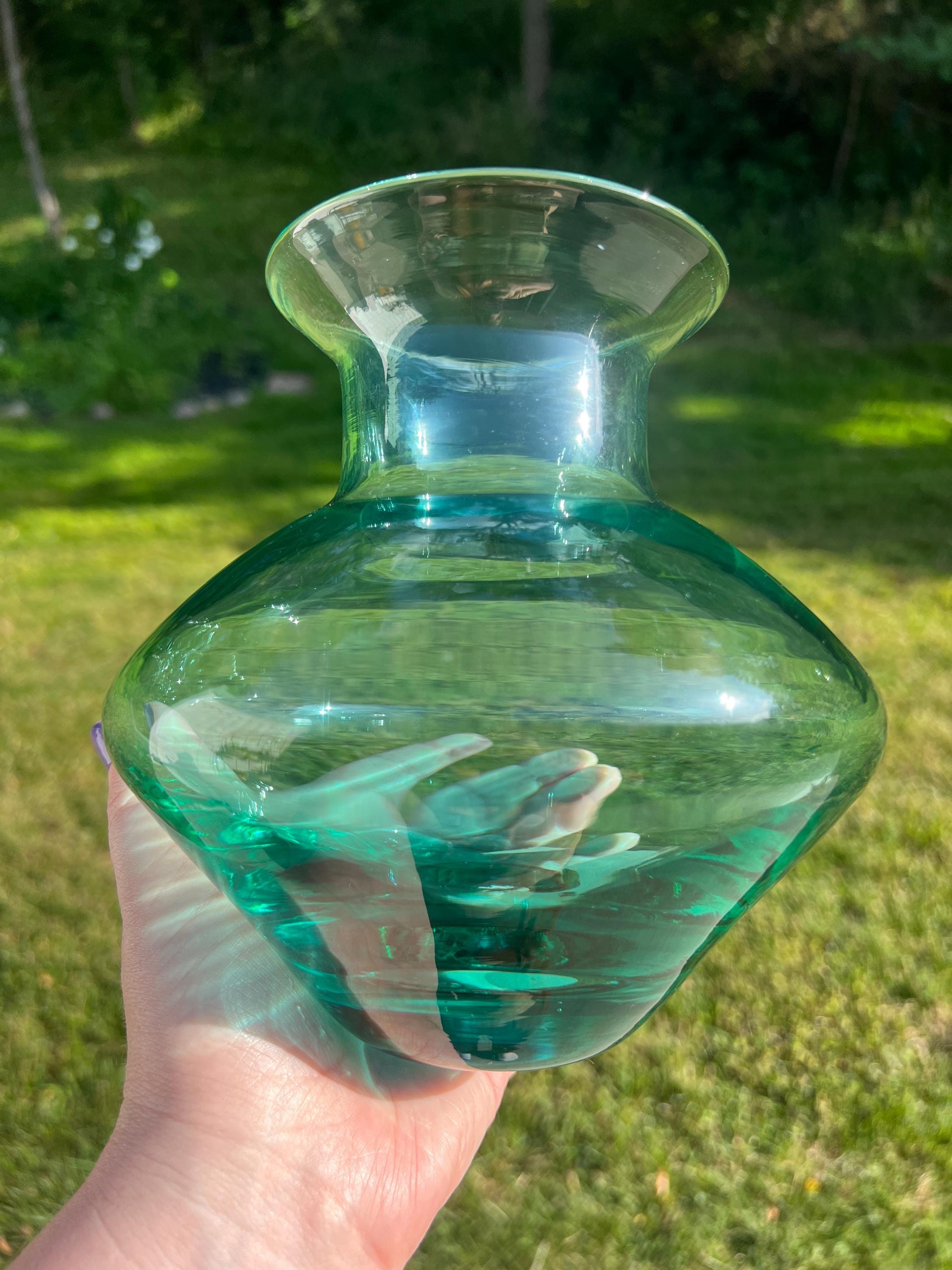 Blenko Sea Green Vase - Etsy