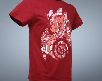 Camiseta de dragón - Camiseta con gráfico de dibujos animados