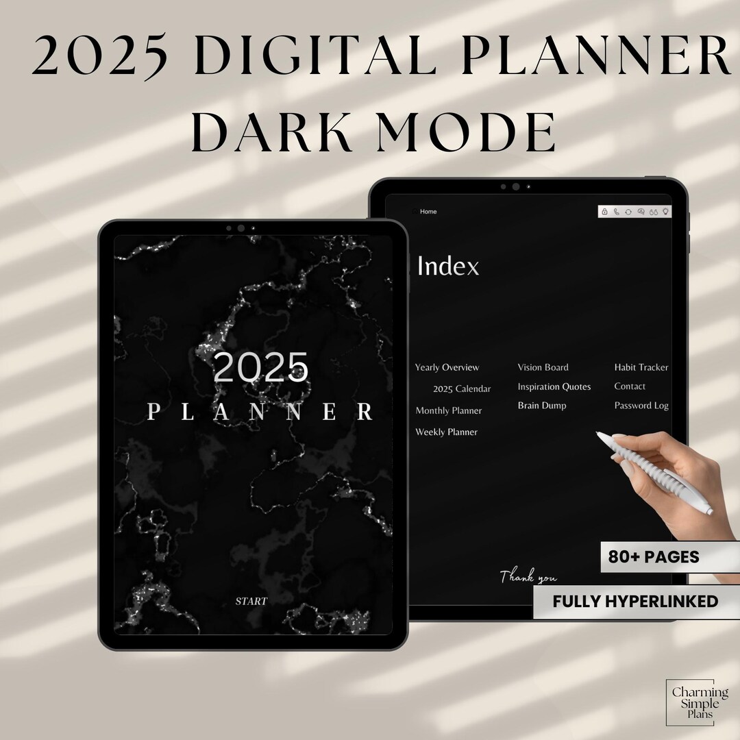2025 Dark Mode Digital Planner – Goodnotes & Notability (digital ...