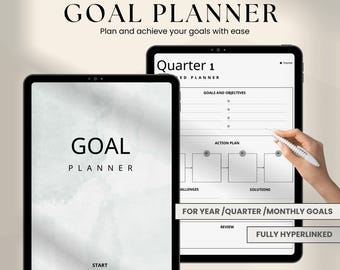 12 Week Year Goal Planner – Digital 90-Day Goal Tracker