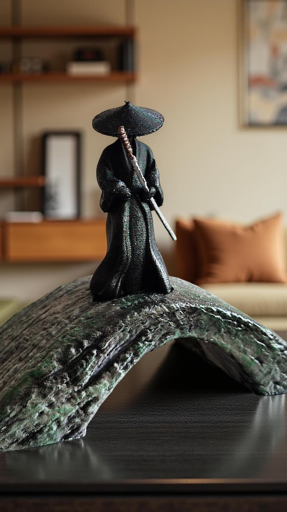 サムライの置物：3Dプリントされた日本の武士のデスク装飾 - Etsy 日本