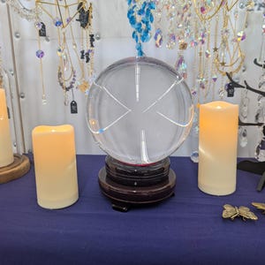 6 inch Solid Magic Witch&#39;s Crystal Ball with Stand