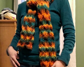 Chunky warm wool scarf