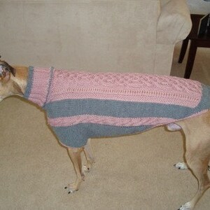 dog sweater/ greyhound sweater knitting pattern PDF file ONLY image 2