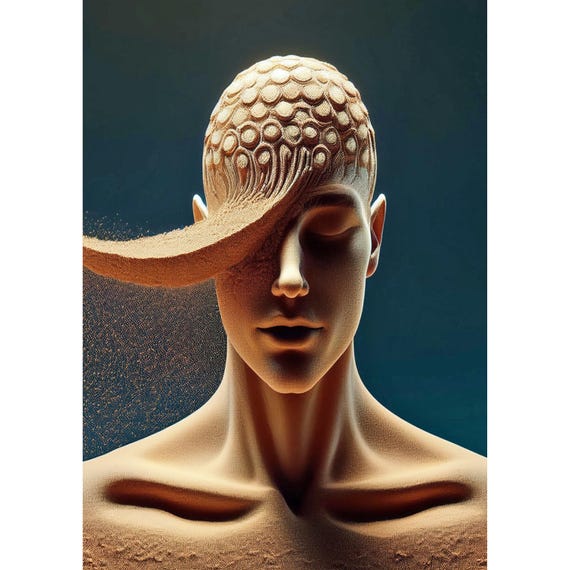 Postcard. Head of Sand