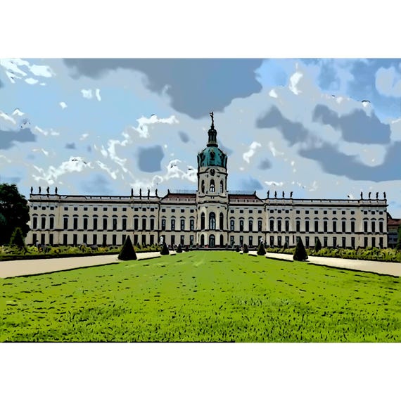 Postcard. Berlin Charlottenburg Palace