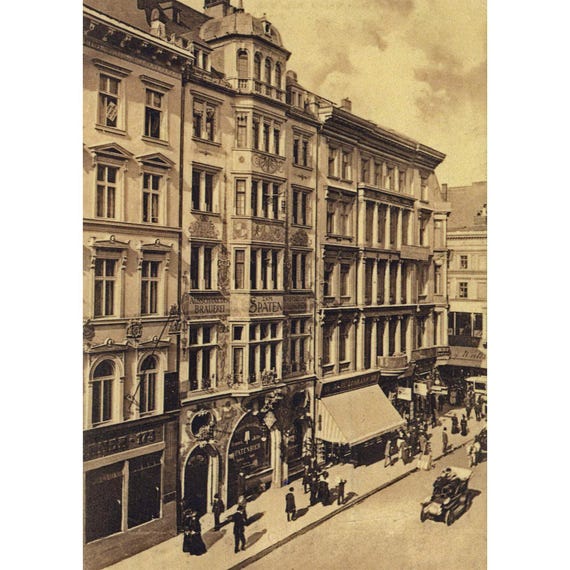 Postcard. Berlin Mitte Friedrichstraße 172 Sparten Bräu bar around 1907
