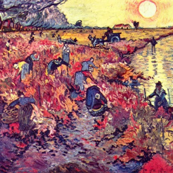 Postcard / Masterpieces / Vincent van Gogh / The Red Vineyard in Arles