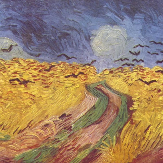 Postcard / Masterpieces / Vincent van Gogh / Wheatfield with Ravens