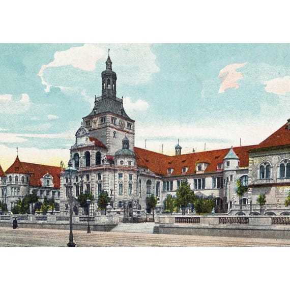 Retro postcard / Munich / Bavarian National Museum