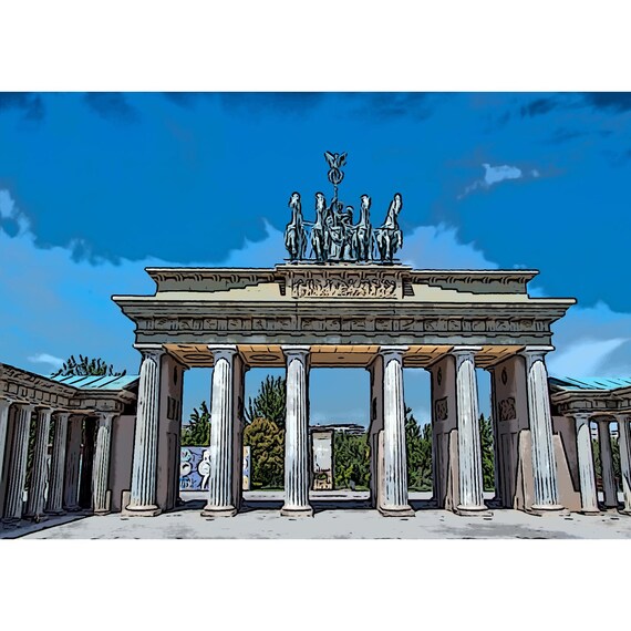 Postcard. Berlin Brandenburg Gate