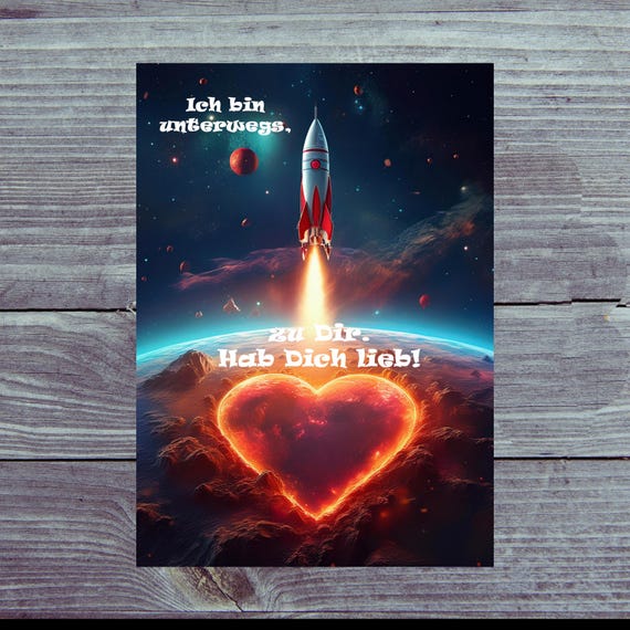 Postcard / Rocket launch / I'm on my way!