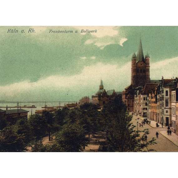 Postcard. Cologne Groß St. Martin around 1910