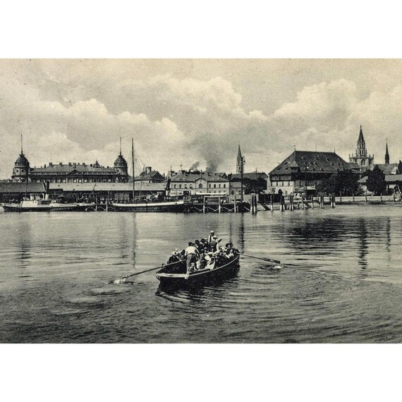 Postcard. Constance harbor around 1911