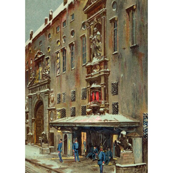 Postcard. Munich old residence around 1899