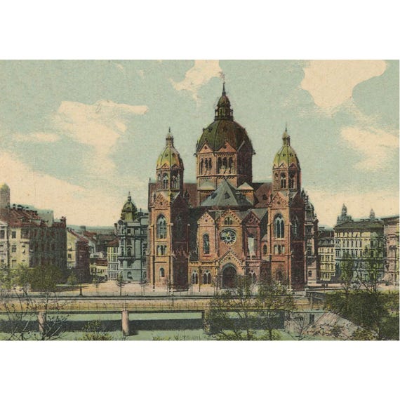 Retro postcard / Munich / St. Luke's Church / around 1902