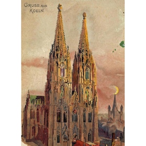 Postkarte. Köln Dom