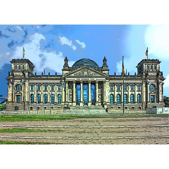 Postcard. Berlin Reichstag