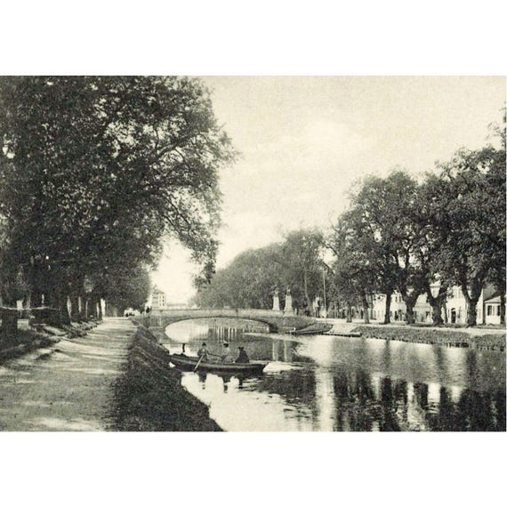 Retro postcard / Munich / Nymphenburg Canal / around 1902