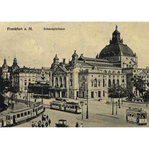 Postcard. Frankfurt am Main Schauspielhaus around 1914