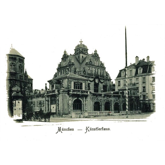 Retro postcard / Munich / Künstlerhaus