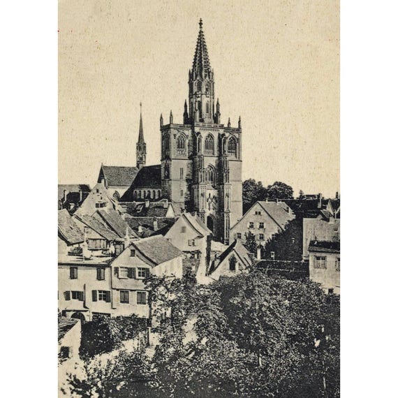 Postcard. Konstanz Münster