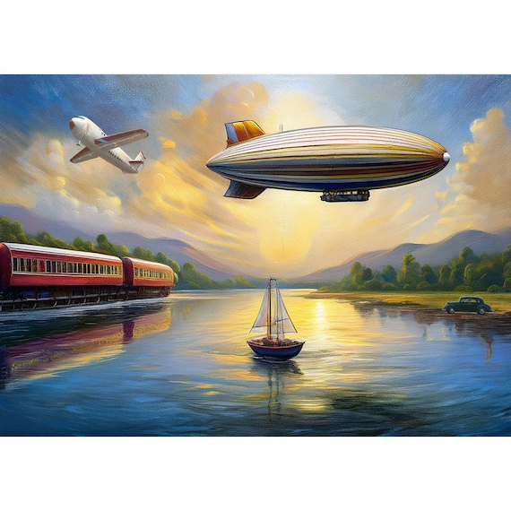 Postcard. Various means of transport