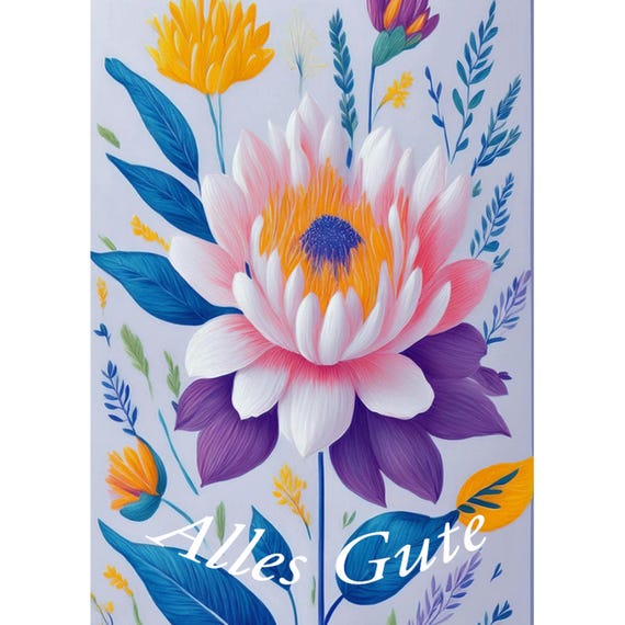 Postcard. Flowers Congratulations