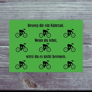 Carte postale / Prenez un vélo et vivez libre