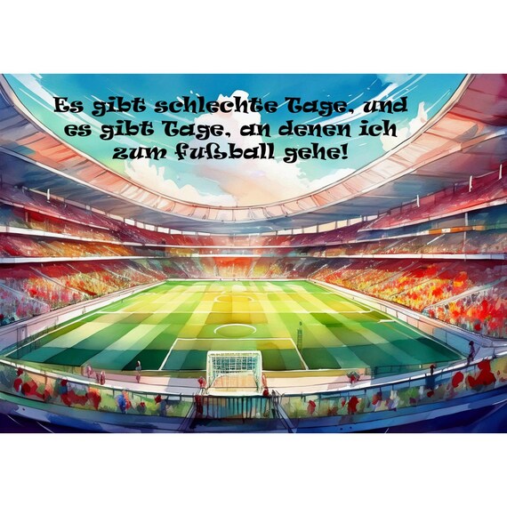 Postcard. Funny saying bad day football