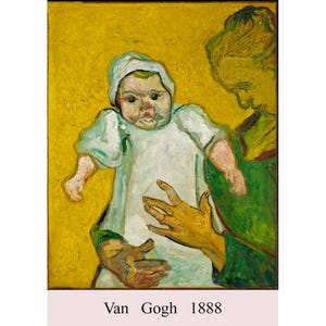 Carte postale. Madame Roulin et son bébé de Van Gogh
