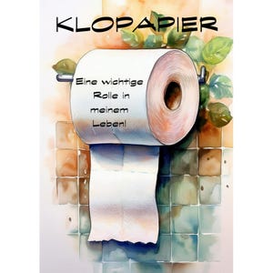 Postkarte. Klopapier. Eine wichtige Rolle .....