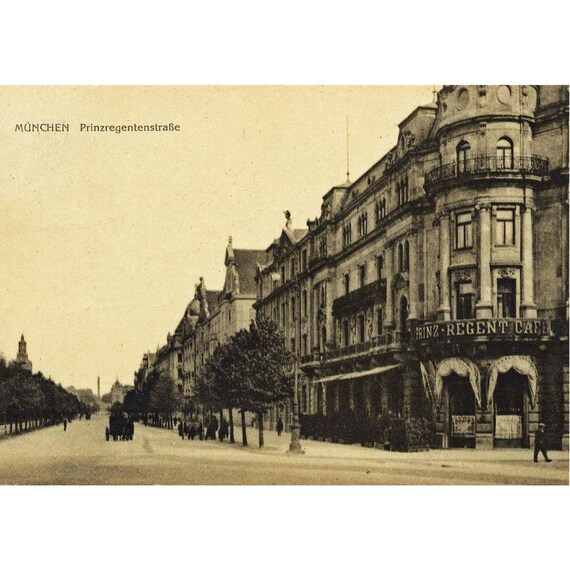 Retro postcard / Munich / Prinzregentenstrasse / around 1911